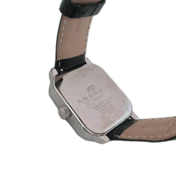 ANDROID AD349 S.S. Rectangular Quartz Men's Dress Watch w/ Purple Dial - Picture 3 of 6